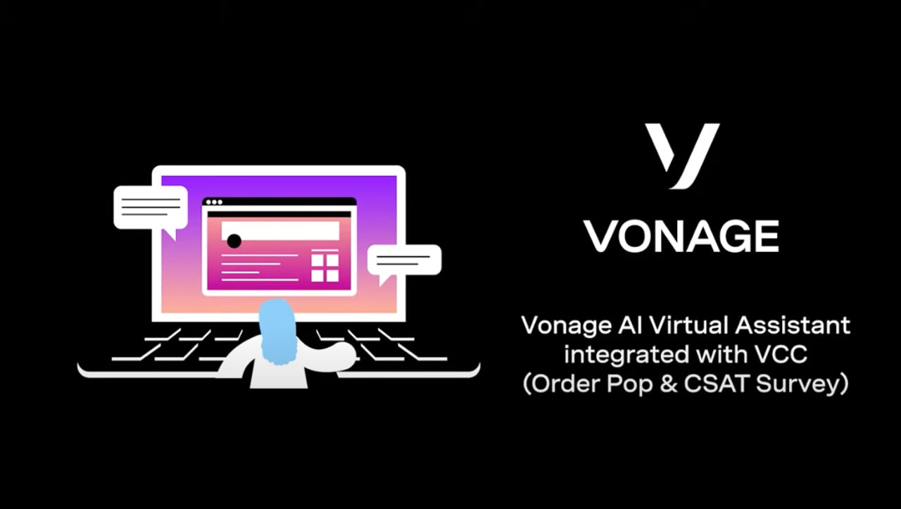 Vonage AI Virtual Assistant integrated with VCC and What's app