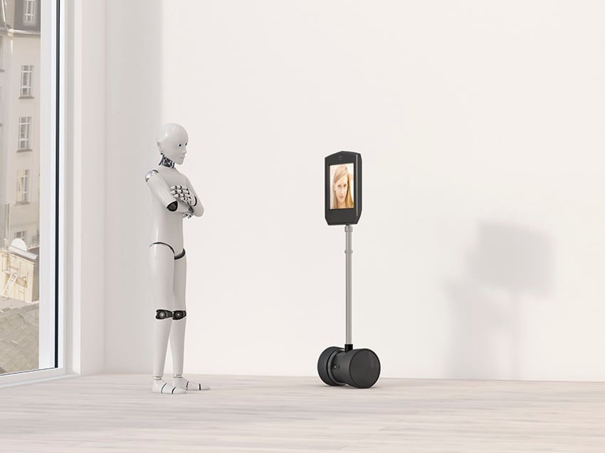 681903733 Dos robots hablando entre ellos