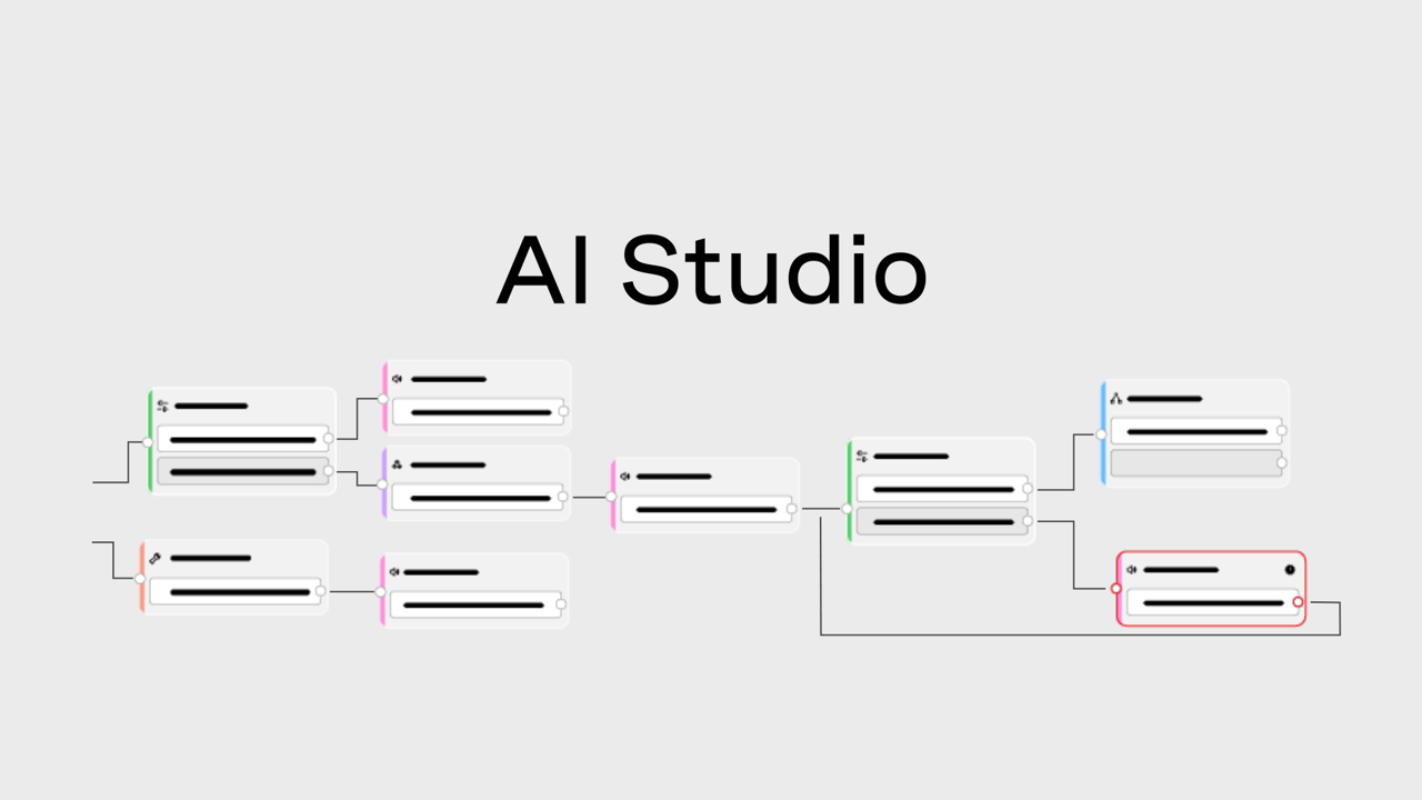Thumbnail for Vonage AI Studio video with diagram of visual builder